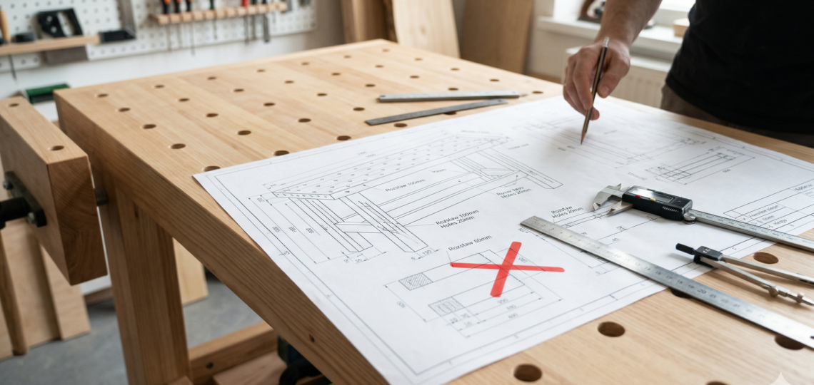 Jak zaprojektować swój pierwszy stół warsztatowy – 5 najczęstszych błędów majsterkowiczów