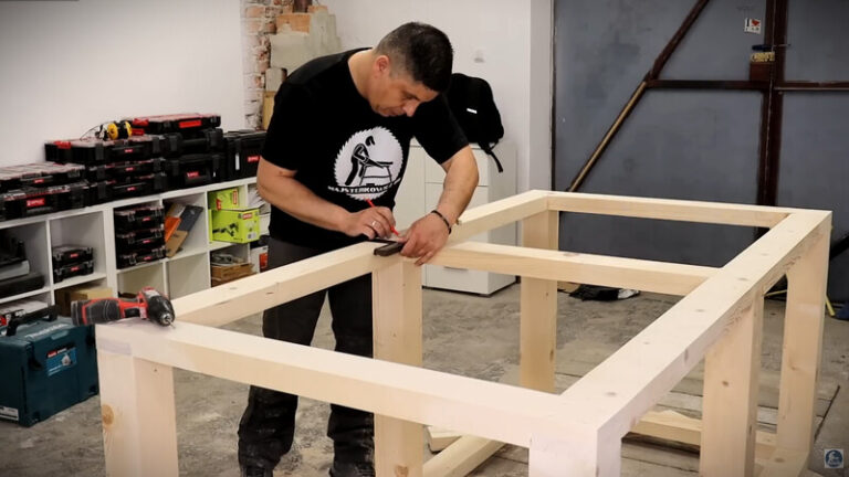 BUDUJĘ STÓŁ WARSZTATOWY duży i masywny - prosty sposób na solidną ramę