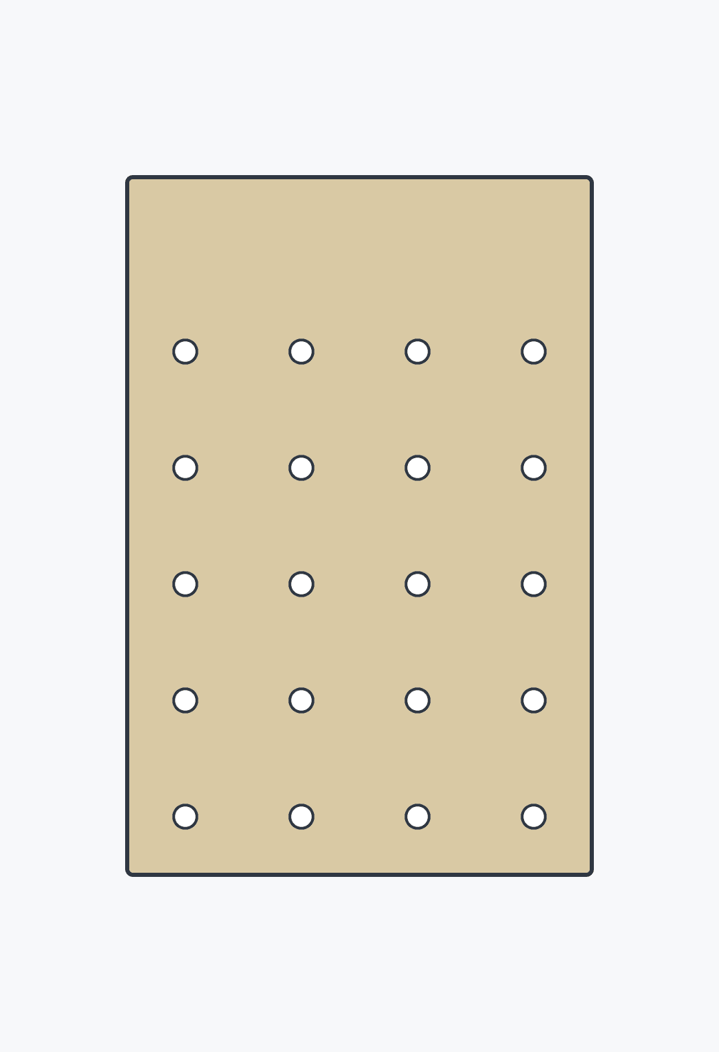 Wizualizacja techniczna TF-Panel 60/40 V5 — blat modułowy MDF z pełnym pasem przy jednej krótszej krawędzi