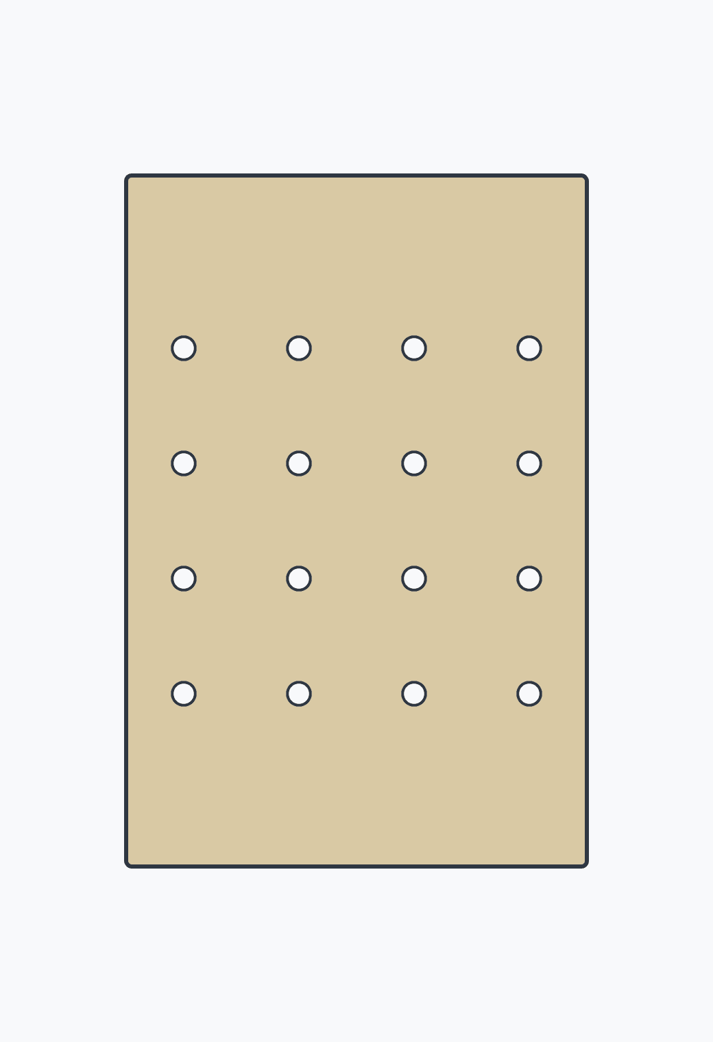 Wizualizacja techniczna TF-Panel 60/40 V6 — blat modułowy MDF z pełnymi pasami przy obu krótszych krawędziach