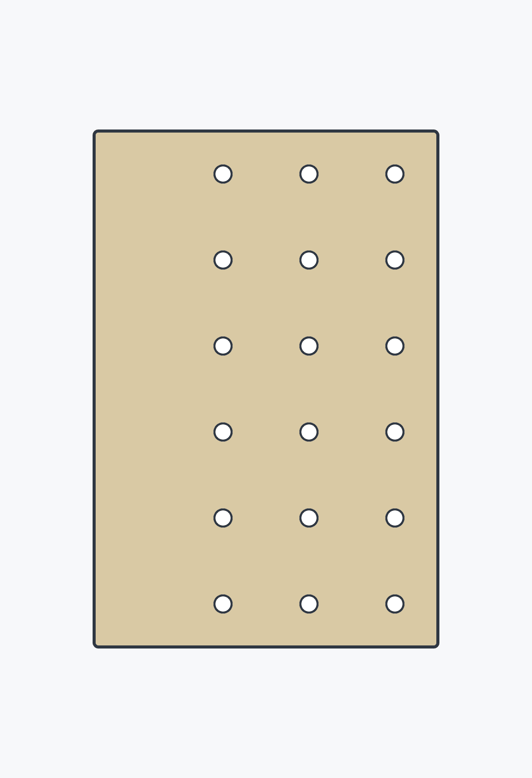 Wizualizacja techniczna TF-Panel 60/40 V7 — blat modułowy MDF z pełnym pasem przy jednej dłuższej krawędzi