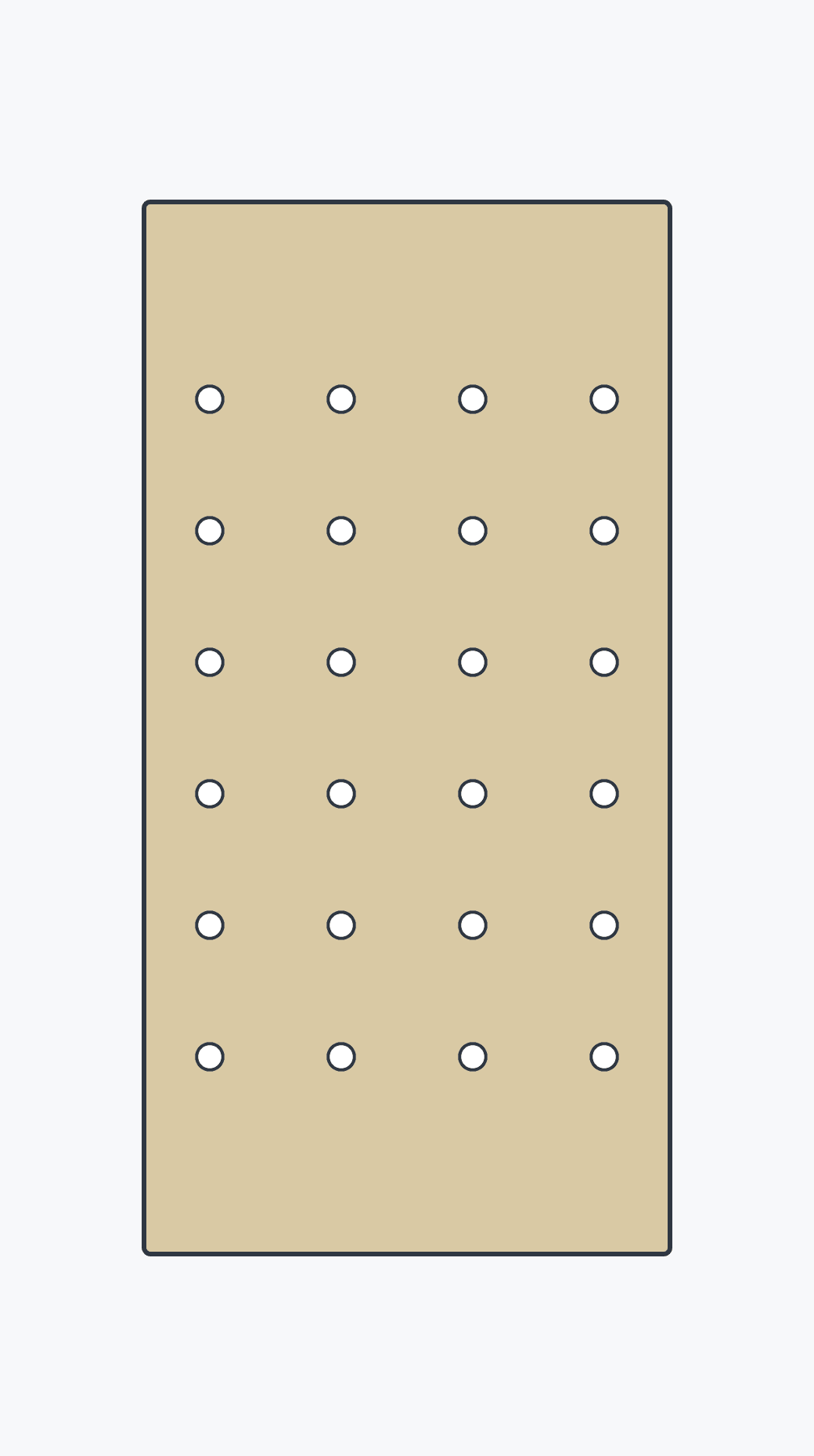 Wizualizacja techniczna TF-Panel 80/40 V6 — blat modułowy MDF z pełnymi pasami przy obu krótszych krawędziach