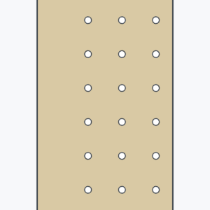 Wizualizacja techniczna TF-Panel 80/40 V7 — blat modułowy MDF z pełnym pasem przy jednej dłuższej krawędzi