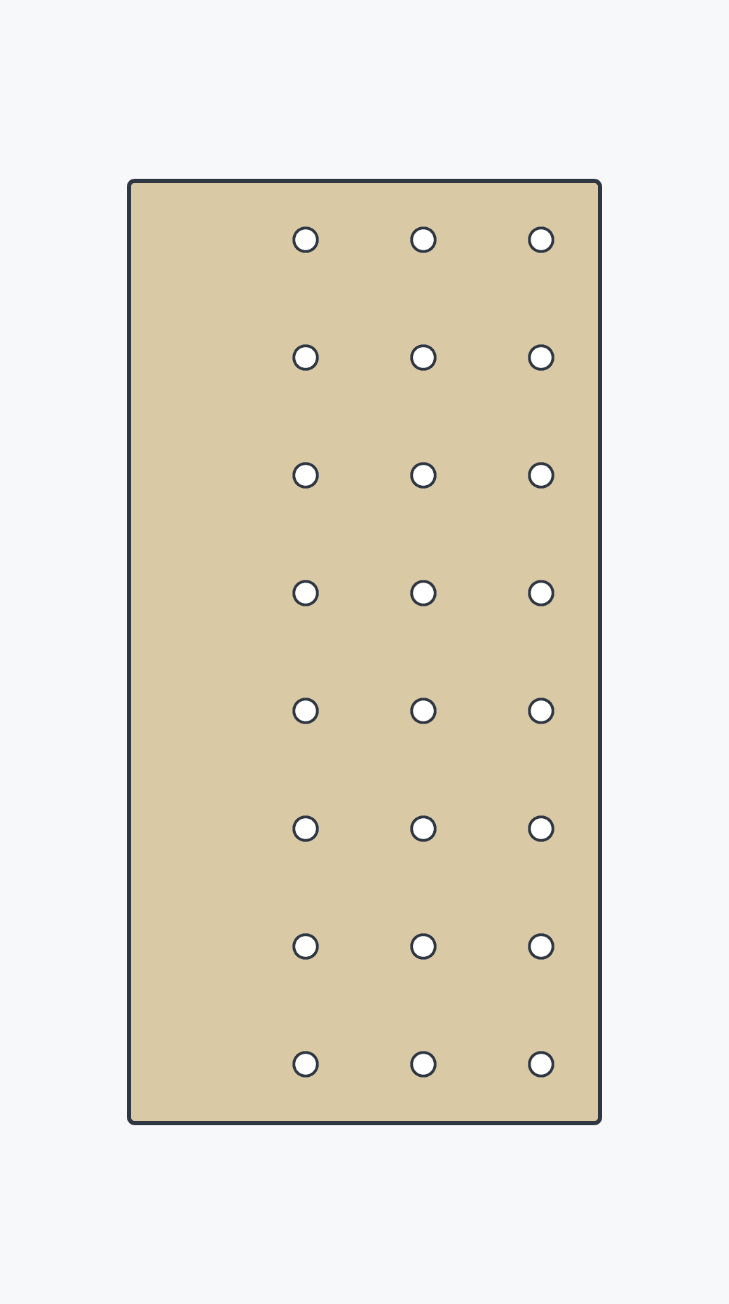 Wizualizacja techniczna TF-Panel 80/40 V7 — blat modułowy MDF z pełnym pasem przy jednej dłuższej krawędzi
